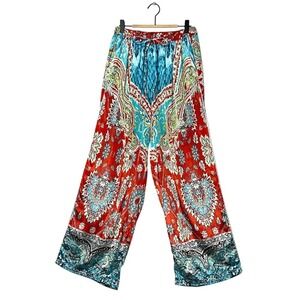 True Colors by La Moda Boho Wide Leg Summer Palazzo Pants Colorful Large